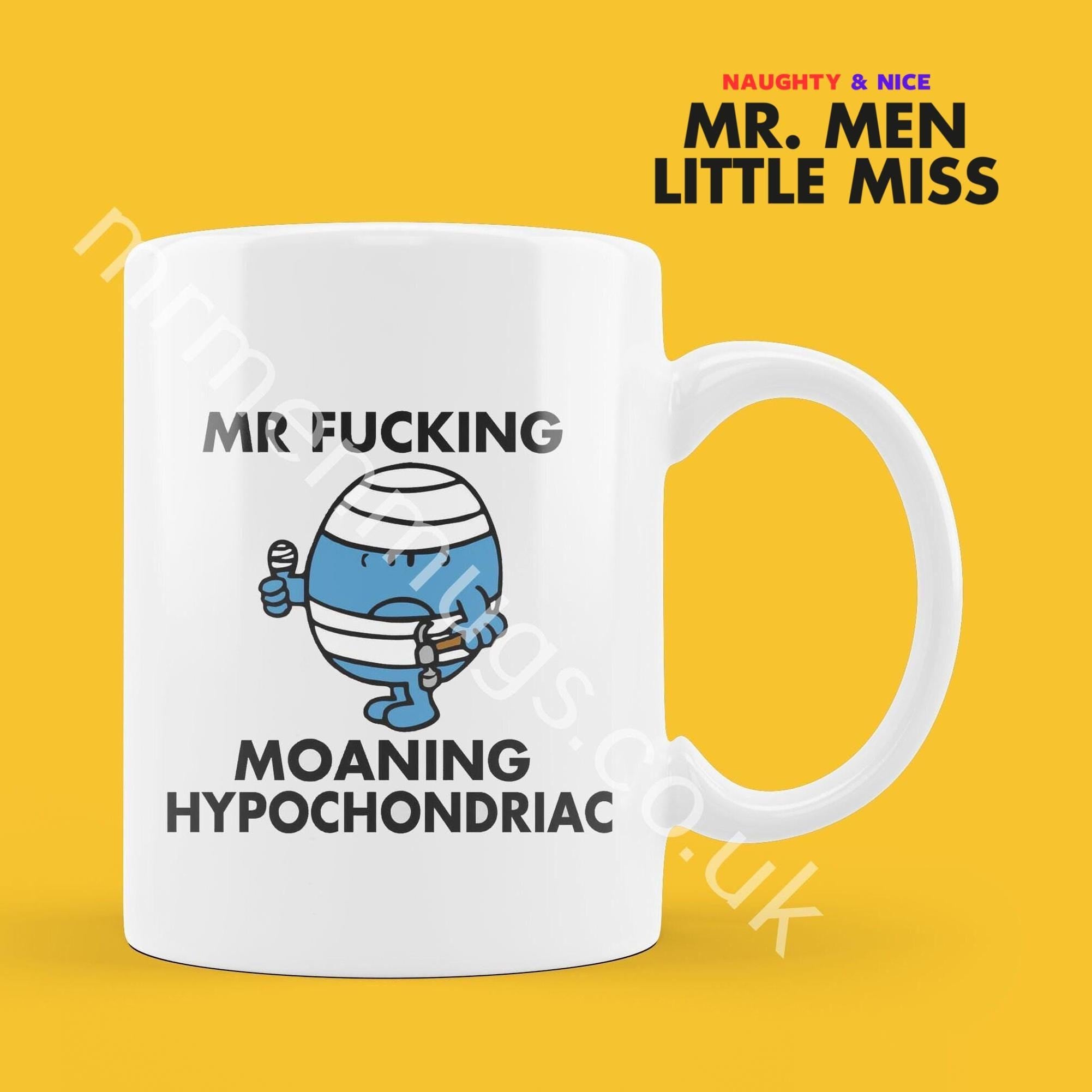 Personalized Mr. Men Mug, Funny Hypochondriac Coffee Cup