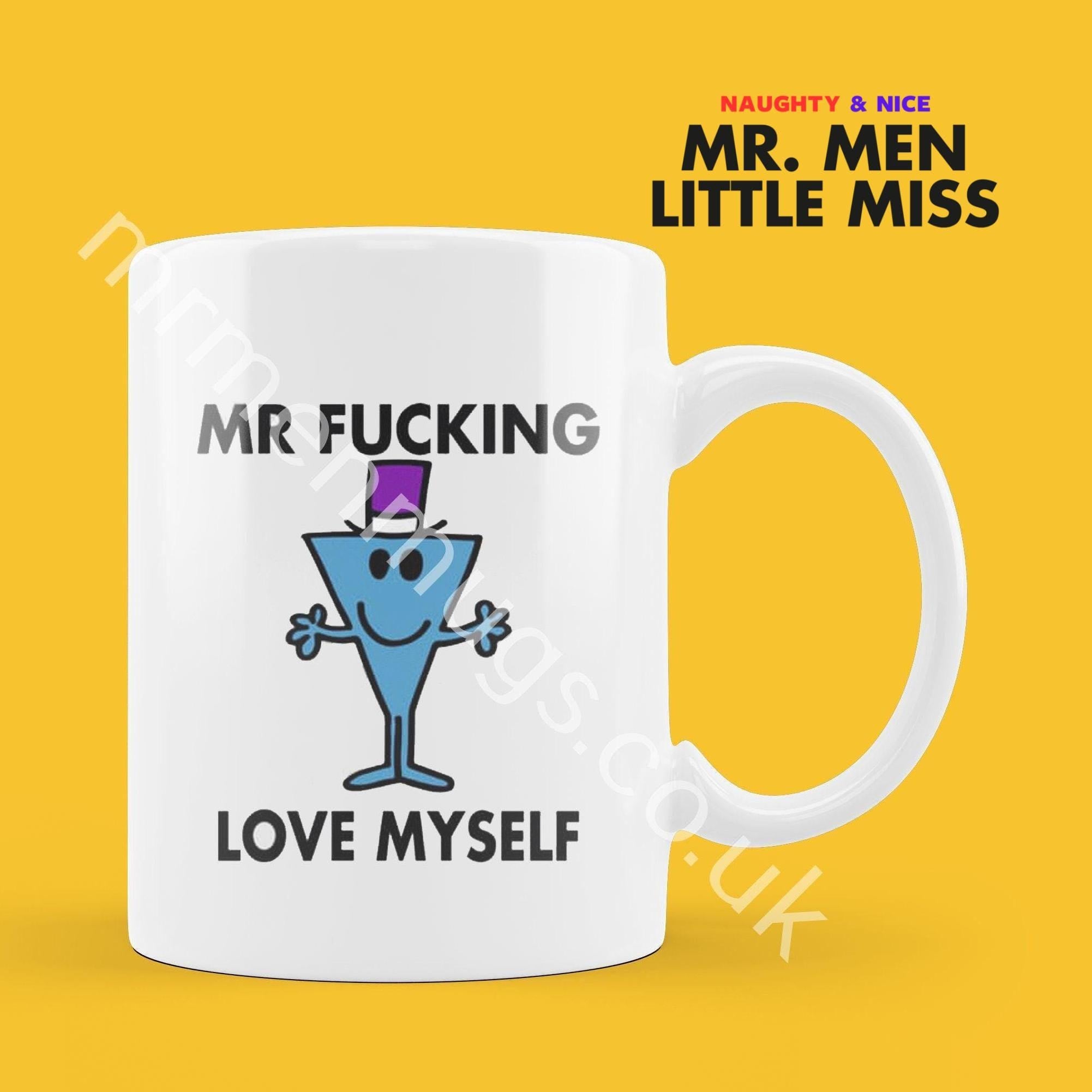 Personalized Mr. Men Coffee Mug, Funny Novelty Gift