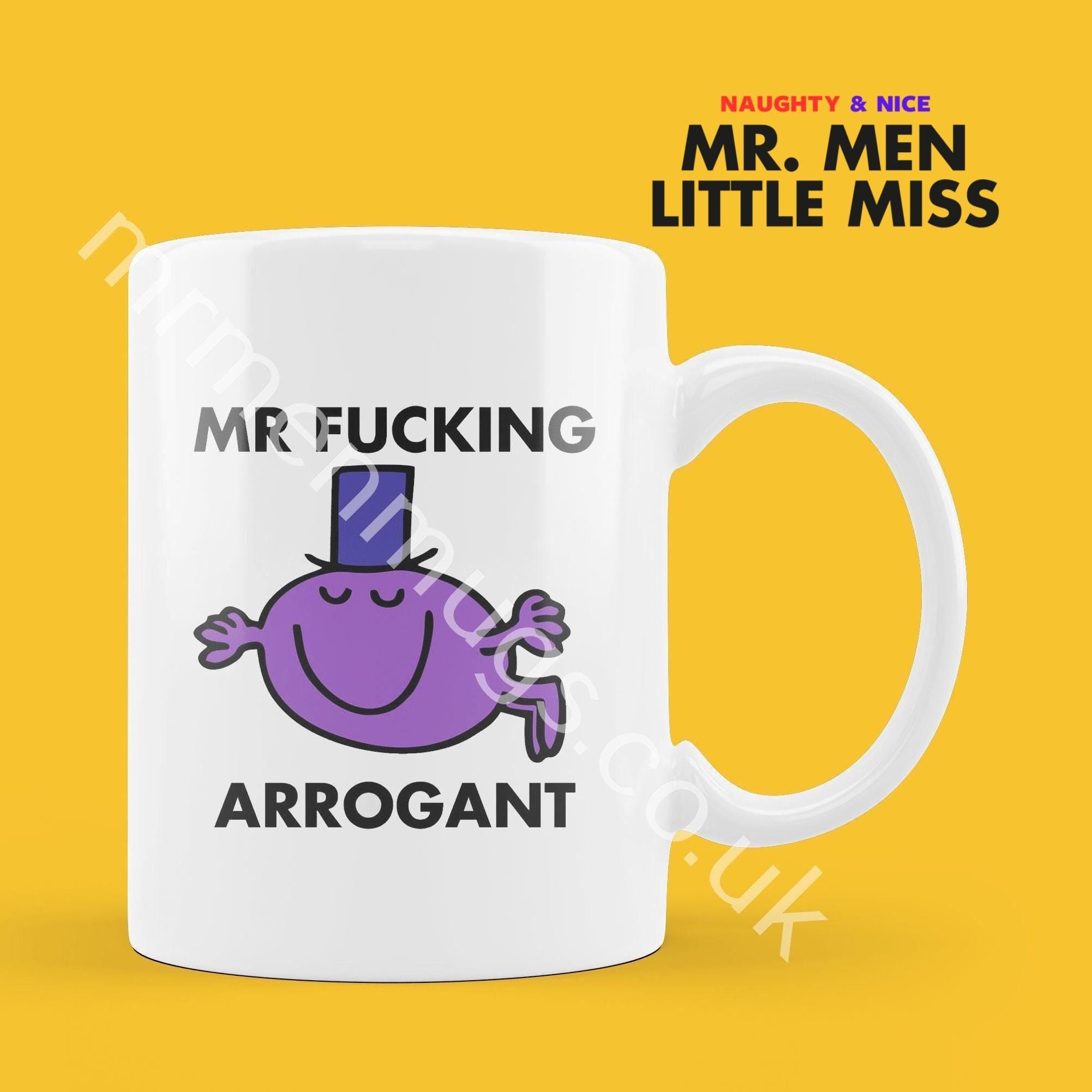 Personalized Mr. Arrogant Coffee Mug, Funny Mr. Men Gift