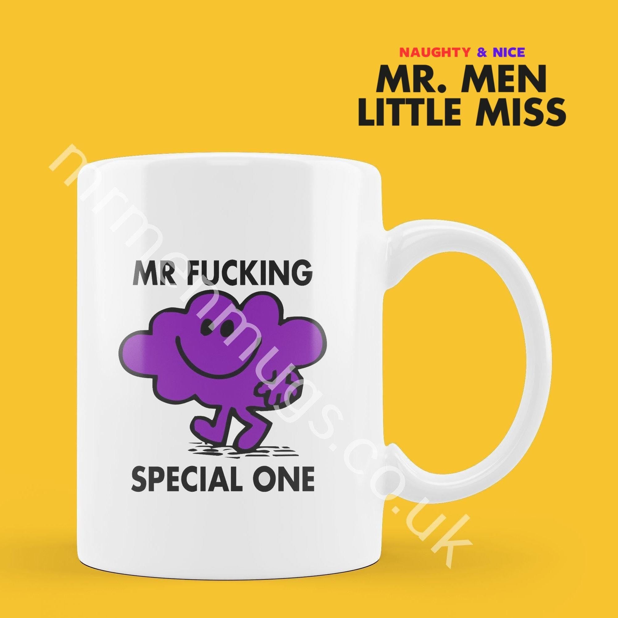 Personalized Mr. Men Mug, Funny Coffee Cup, Custom Name Gift