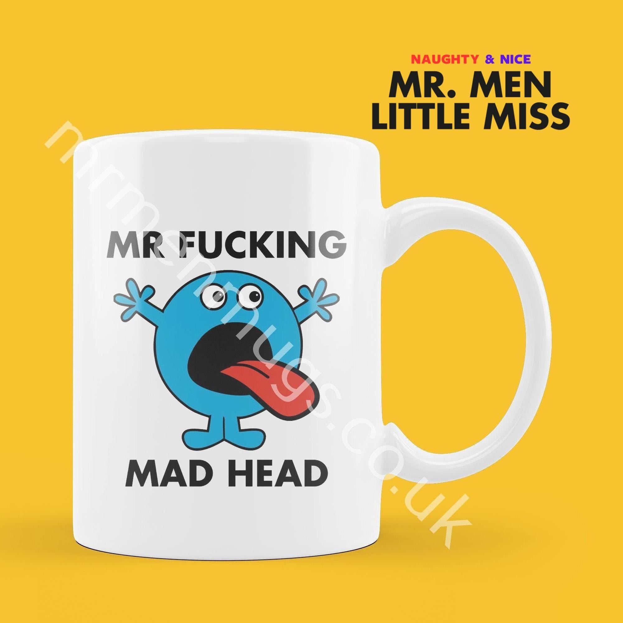 Personalized Mr. Men Mug, Funny Coffee Cup, Custom Name Gift