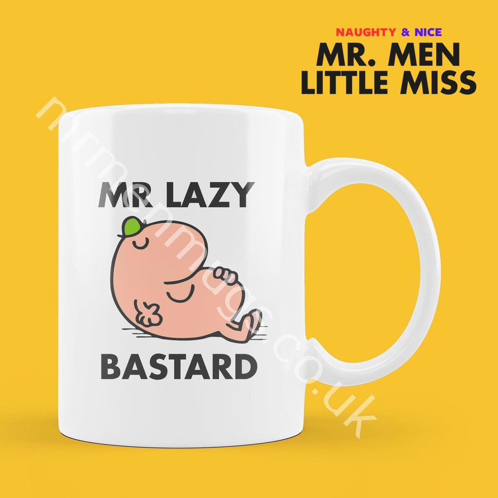 Personalized Mr. Lazy Mug, Funny Mr. Men Gift