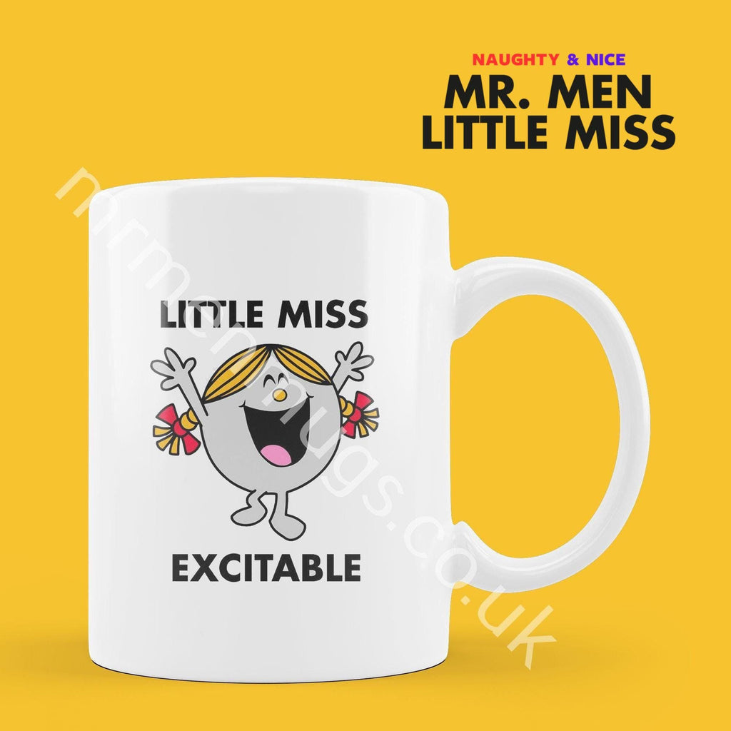 Personalized Miss Excitable Mug, Funny Mr. Men Gift