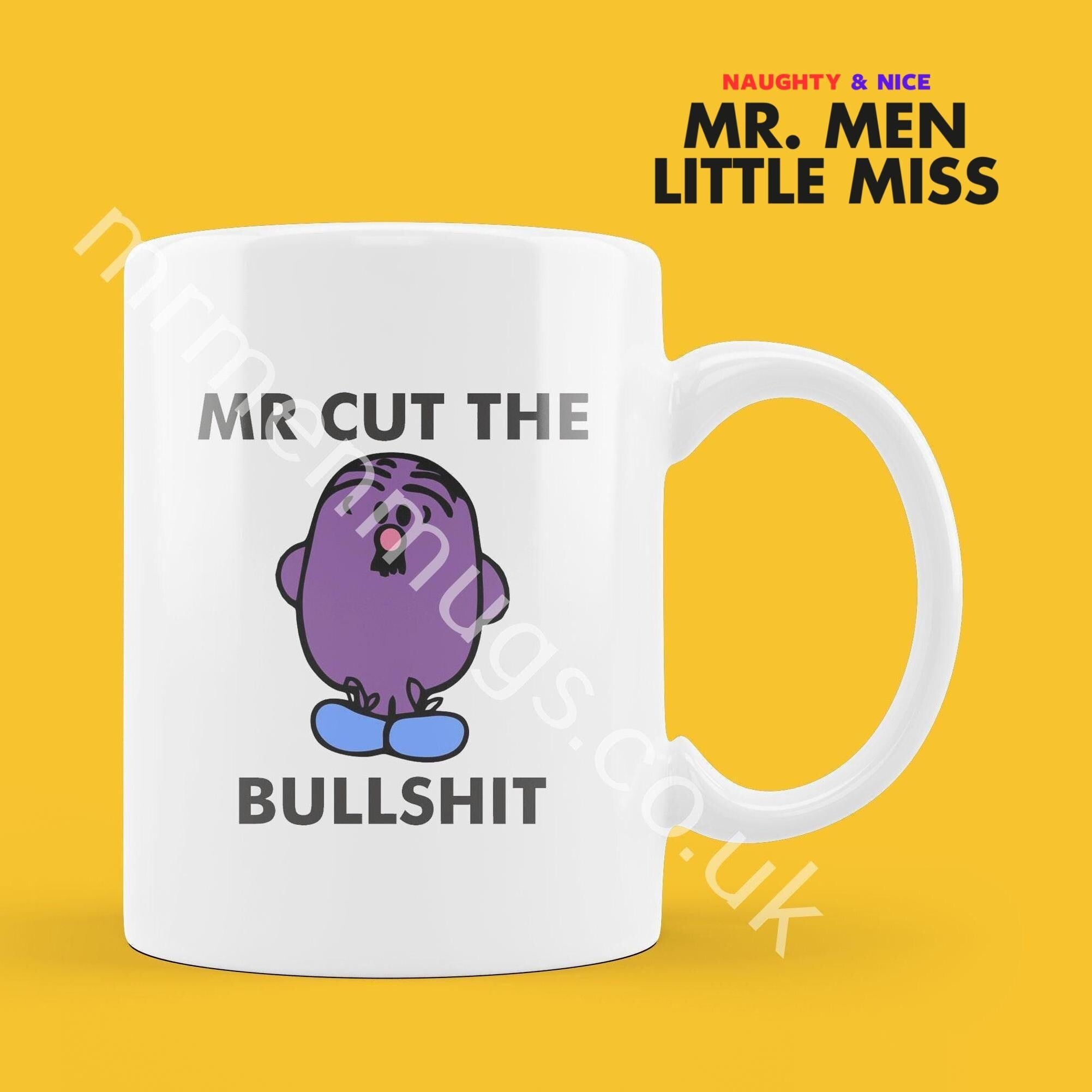 Personalized Mr. Men Mug, Funny Coffee Cup, Custom Name Gift