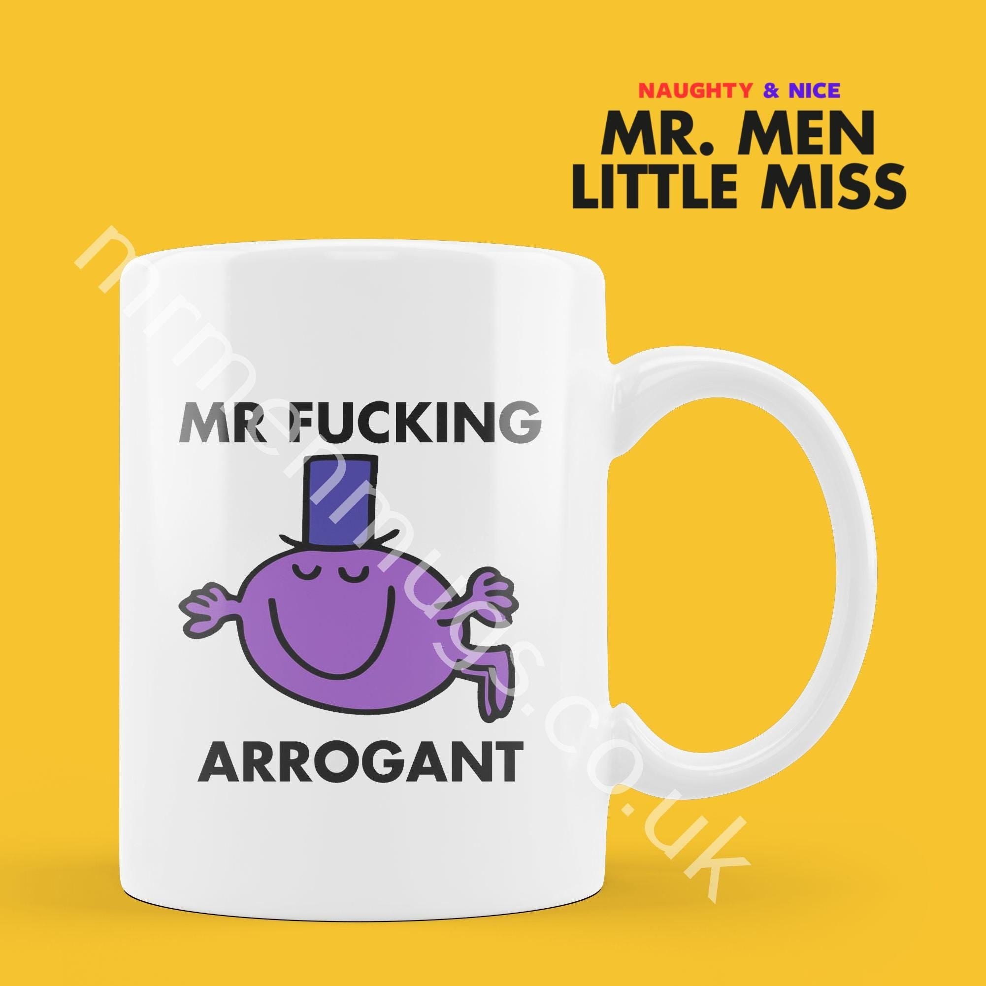 Official Mr Forking Arrogant Coffee Mug Tea Cup, Personalised Present, Funny Mr Men Gift