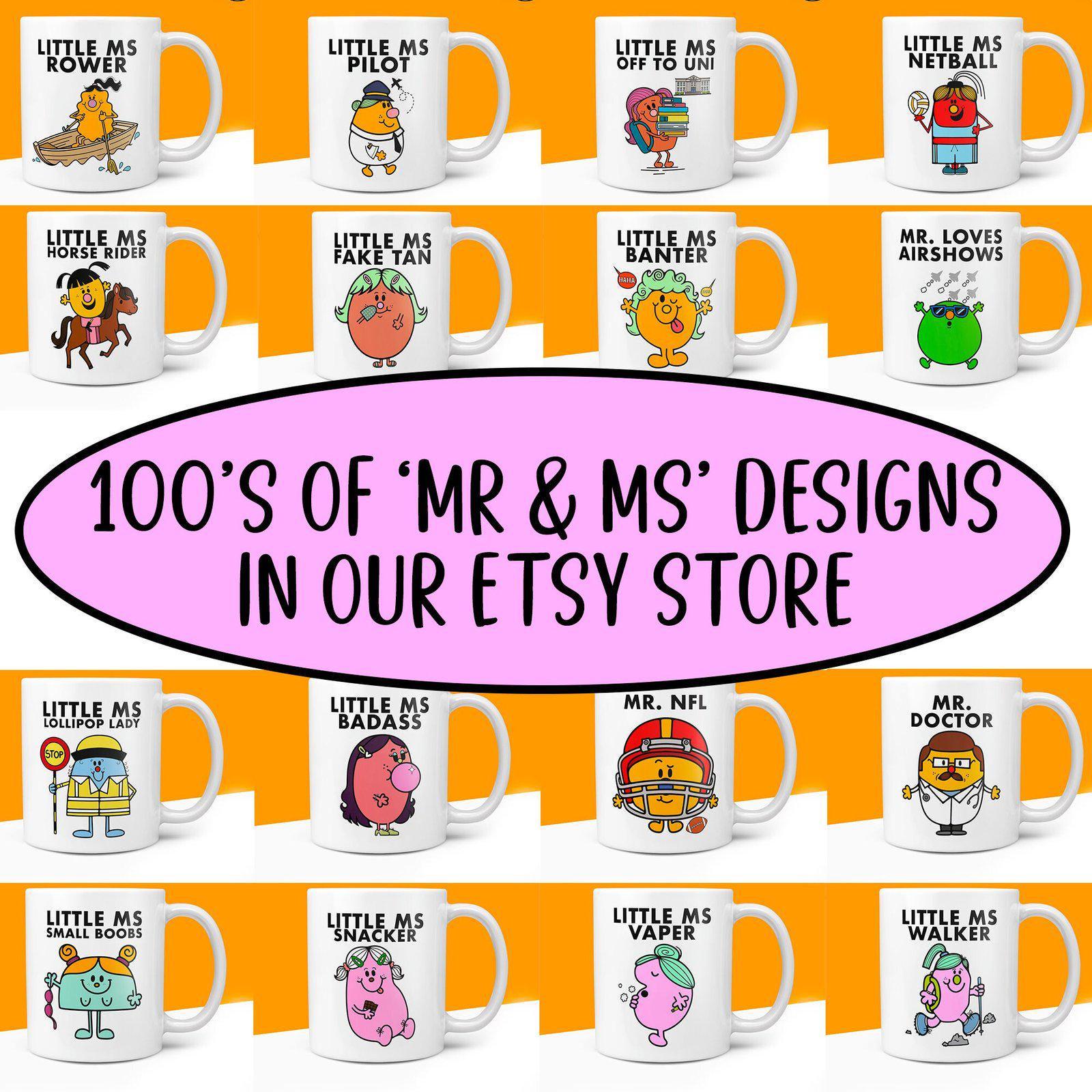 Mr. Far End Ceramic Mug, Funny Mr. Men Gift, Personalised Coffee Cup