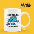 Official Mr F*CKING MAN FLU Personalised Coffee or Tea Cup, Funny Mr. Men Gift for Any Occasion Add your Name for Free