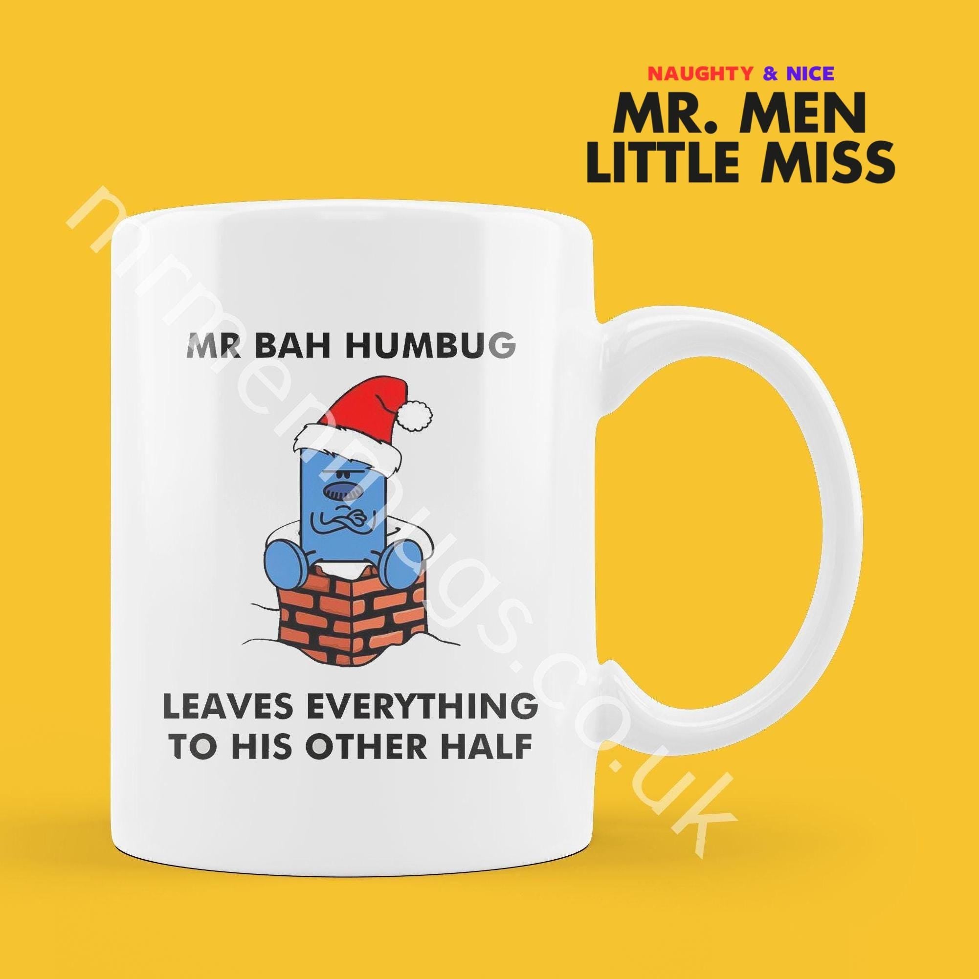 Mr. Men Mr. Bah Humbug Mug, Funny Christmas Gift