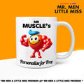Mr. Muscle, Personalised Mr. Men Gift, Handmade Ceramic Mug