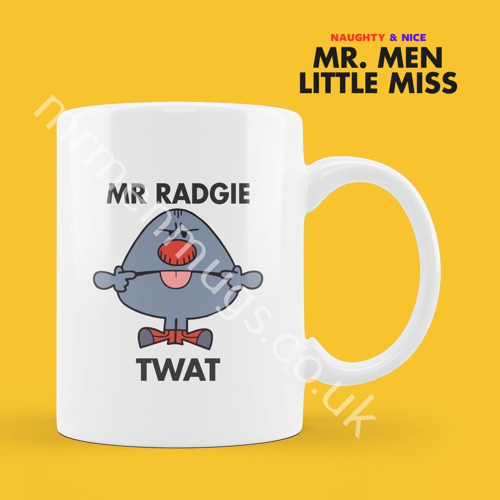 Personalized Mr. Men Mug, Funny Coffee Cup, Custom Name Gift