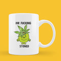 Official Mr F*CKING STONED COFFEE Mug Tea Weed Cup, Personalised Present, Funny Mr Men Gift Add your Name for Free