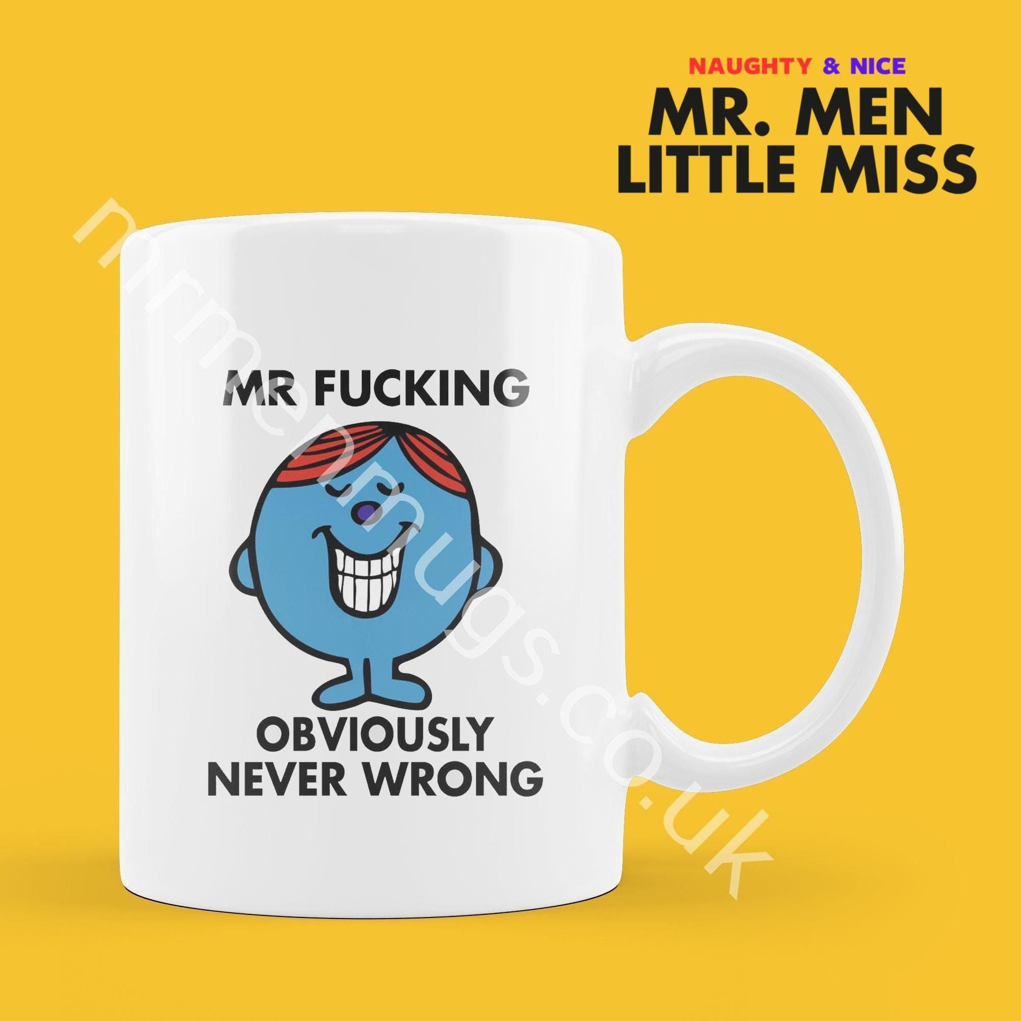 Personalized Mr. Men Coffee Mug, Funny Novelty Gift