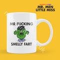 Official Mr F*CKING SMELLY FART Personalised Coffee or Tea Cup, Funny Mr. Men Gift for Any Occasion Add your Name for Free