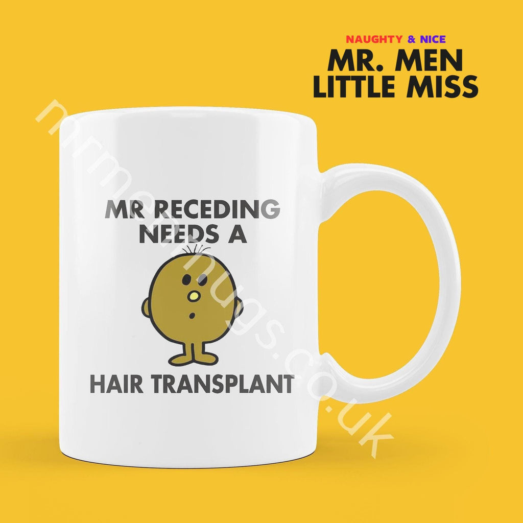 Mr. Men Mug, Needs Hair Transplant, Personalised Funny Gift