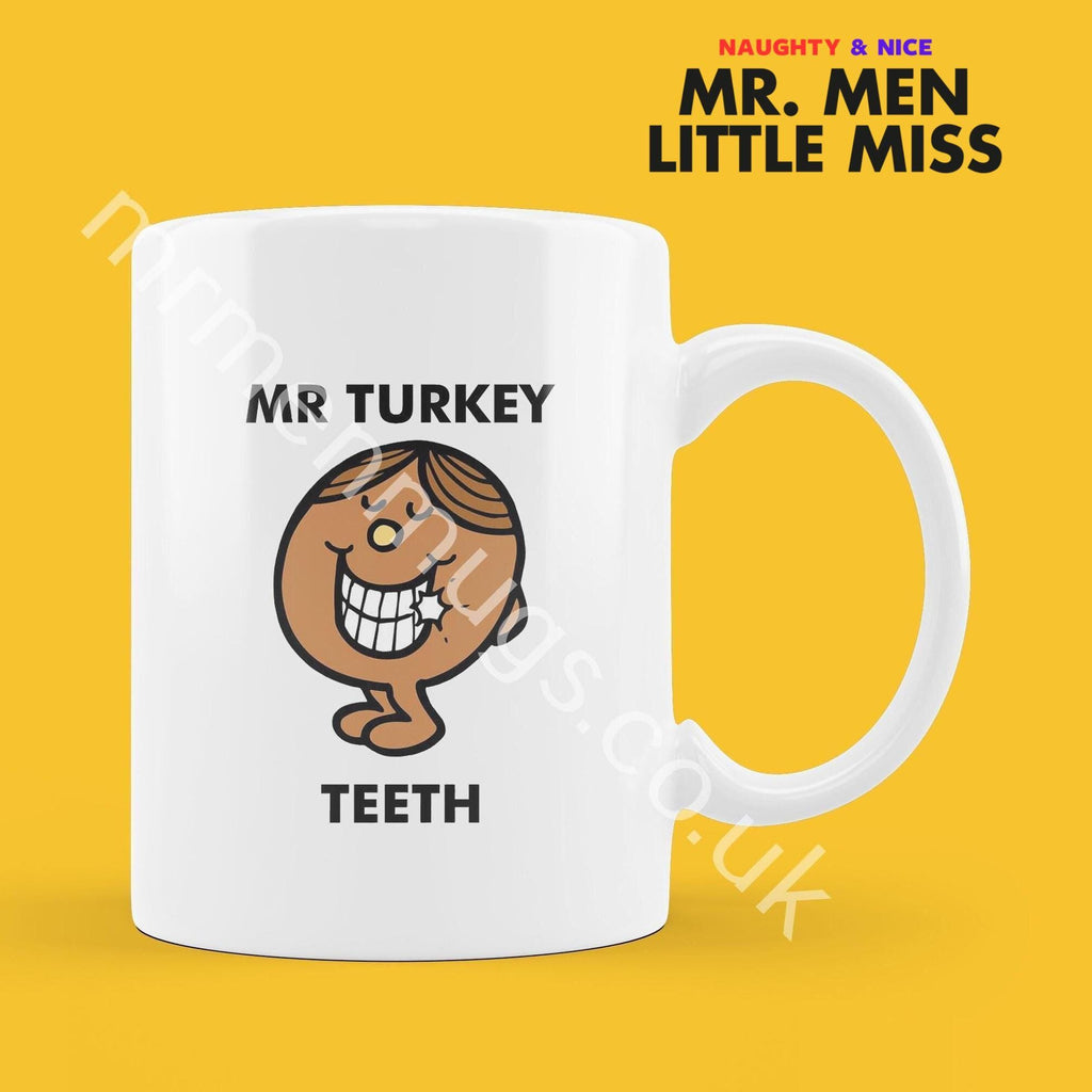 Funny Mr Turkey Teeth Mug - Custom Name Coffee or Tea Cup