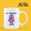 Official Mr GRUMPY ARSE Personalised Coffee or Tea Cup, Funny Mr. Men Gift for Any Occasion Add your Name for Free