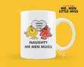 Personalized Mr. Men Coffee Mug: Cheeky Rude Gift