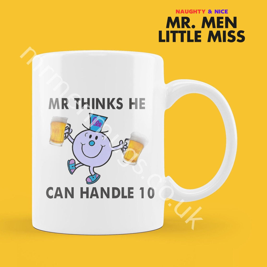 Personalized Mr. Men Mug, Funny Coffee Cup, Custom Name Gift