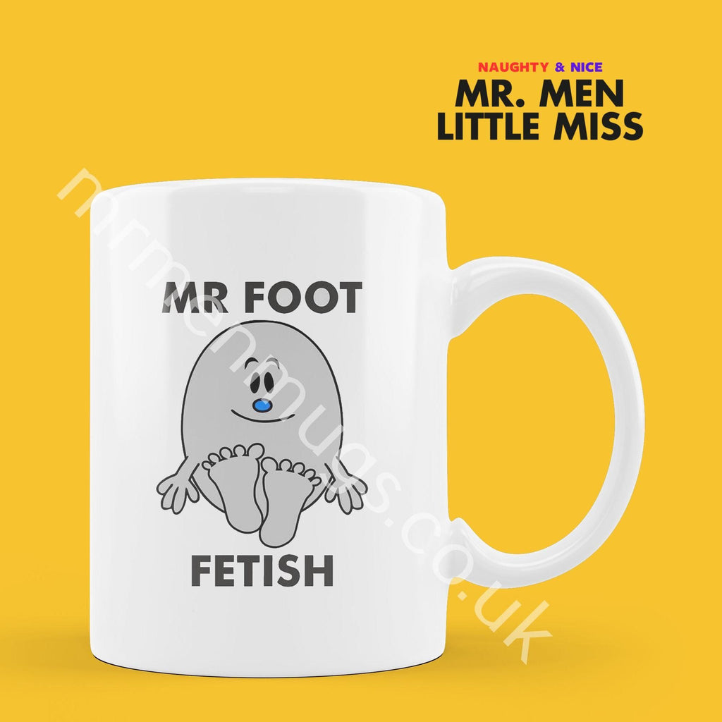 Official Mr Foot Fetish Coffee Mug Tea Cup, Personalised Present, Funny Mr Men Gift
