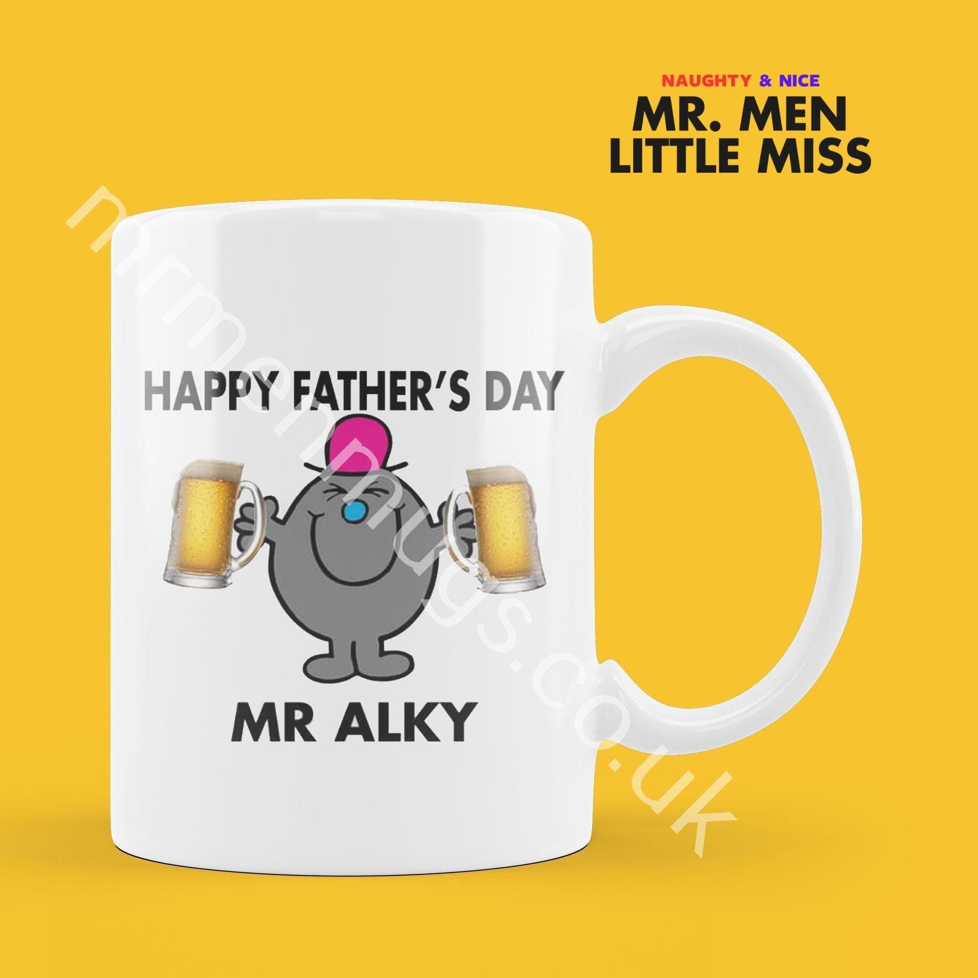 Personalized Mr. Men Father's Day Mug, Funny Coffee Cup