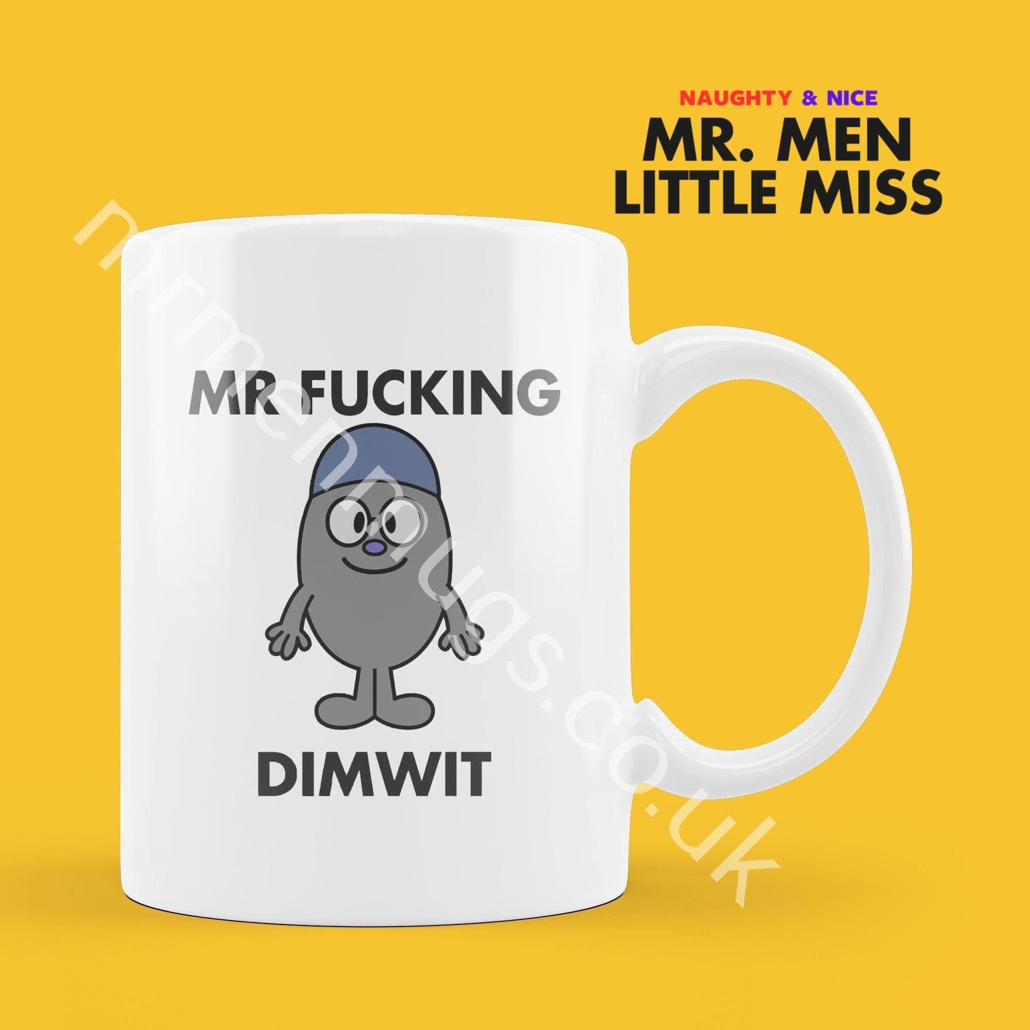 Personalized Mr. Men "Mr. Dimwit" Coffee Mug, Funny Gift