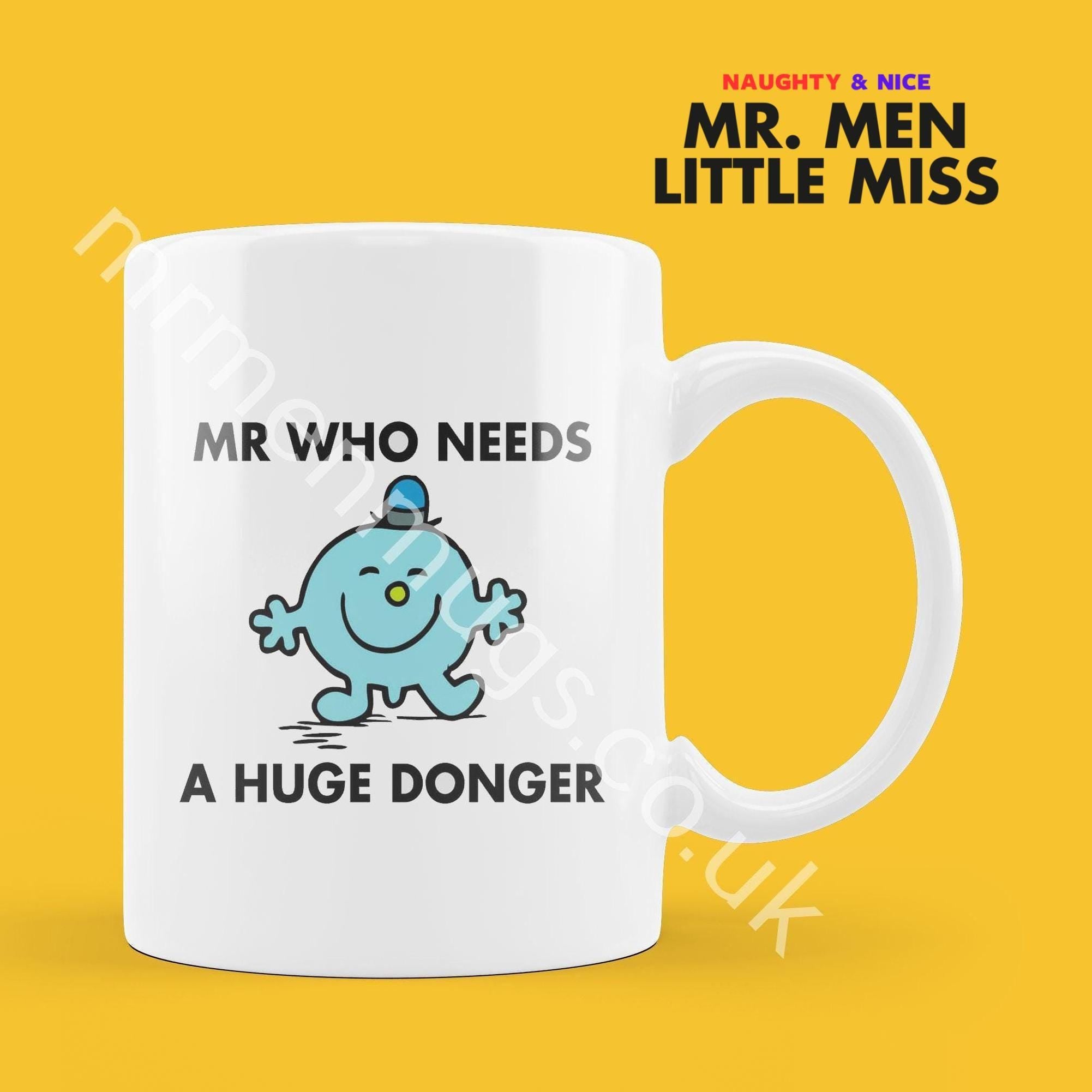 Personalized Mr. Men Mug, Funny Coffee Cup, Gag Gift