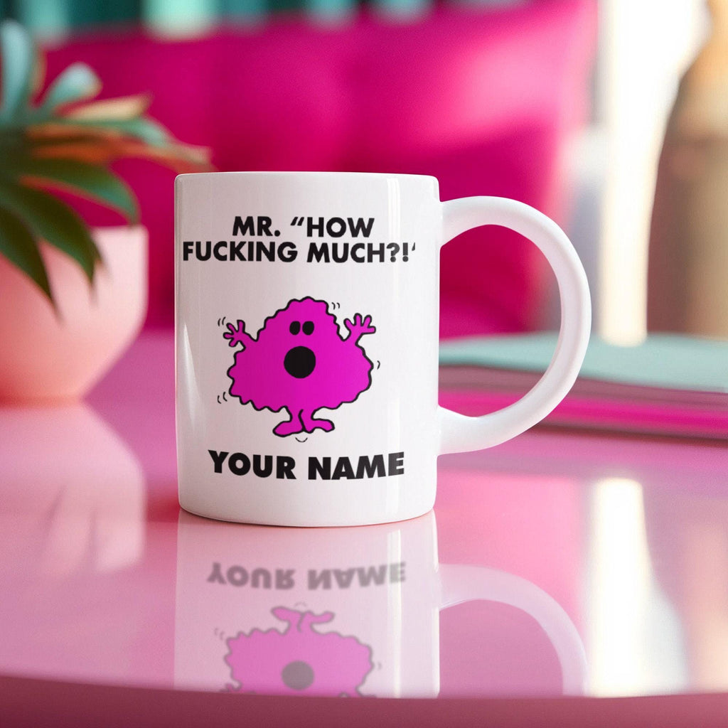 Personalized MR MEN Funny Mug, Rude Humor Gift