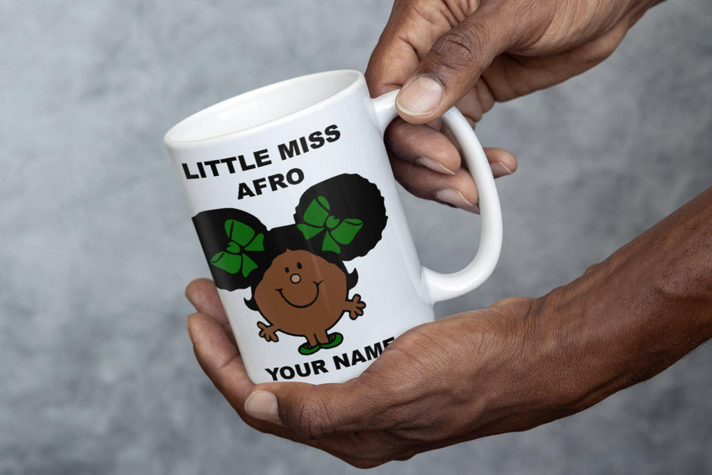 Personalized Little Miss Afro Mug – Custom MR MEN Christmas Gift