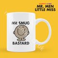 Official Mr SMUG BASTARD Personalised Coffee or Tea Cup, Funny Mr. Men Gift for Any Occasion Add your Name for Free