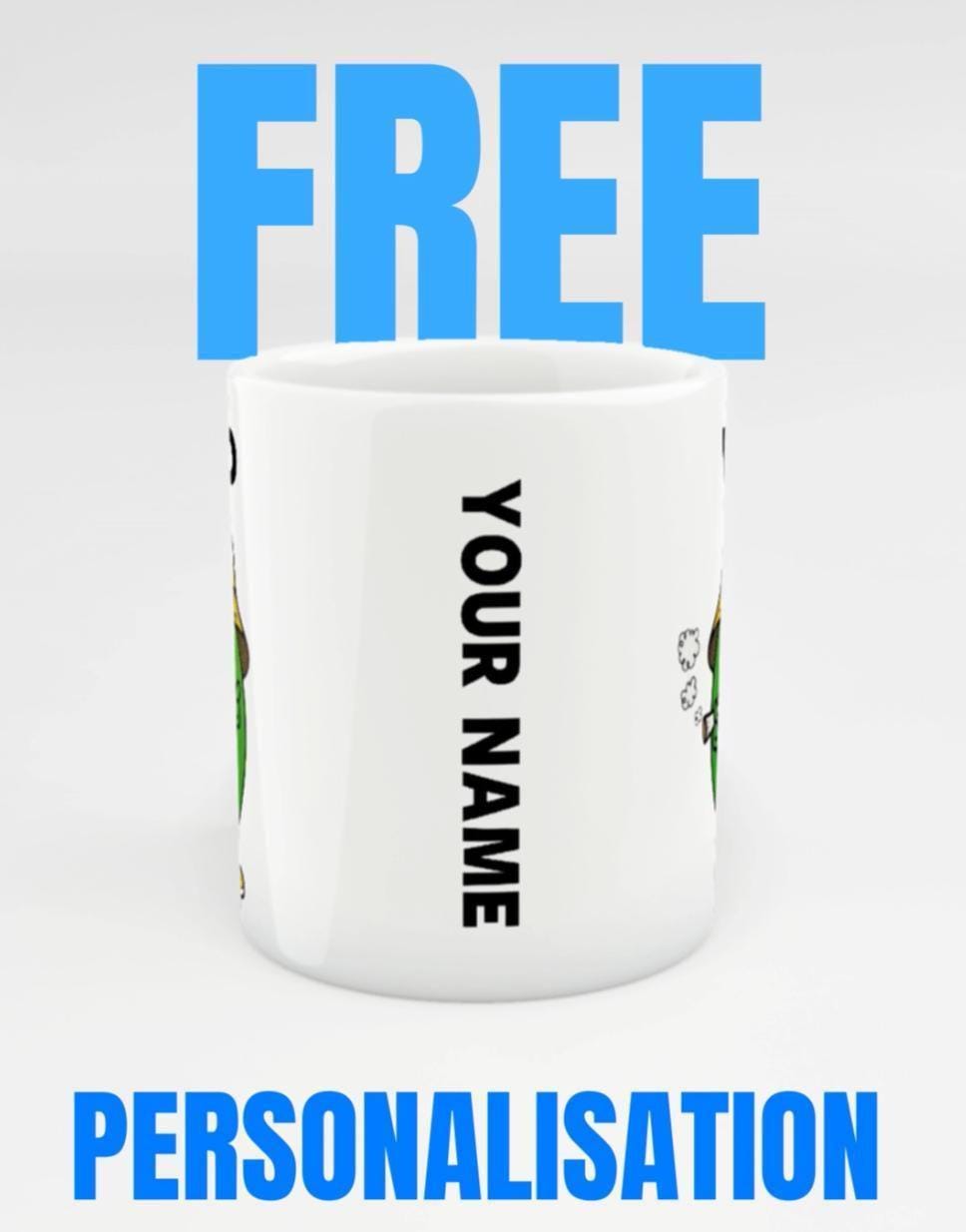 Official Happy Father's Day Mr GRUMPY FOOKER Personalised Coffee or Tea Cup, Funny Mr. Men Gift for Any Occasion Add your Name for Free