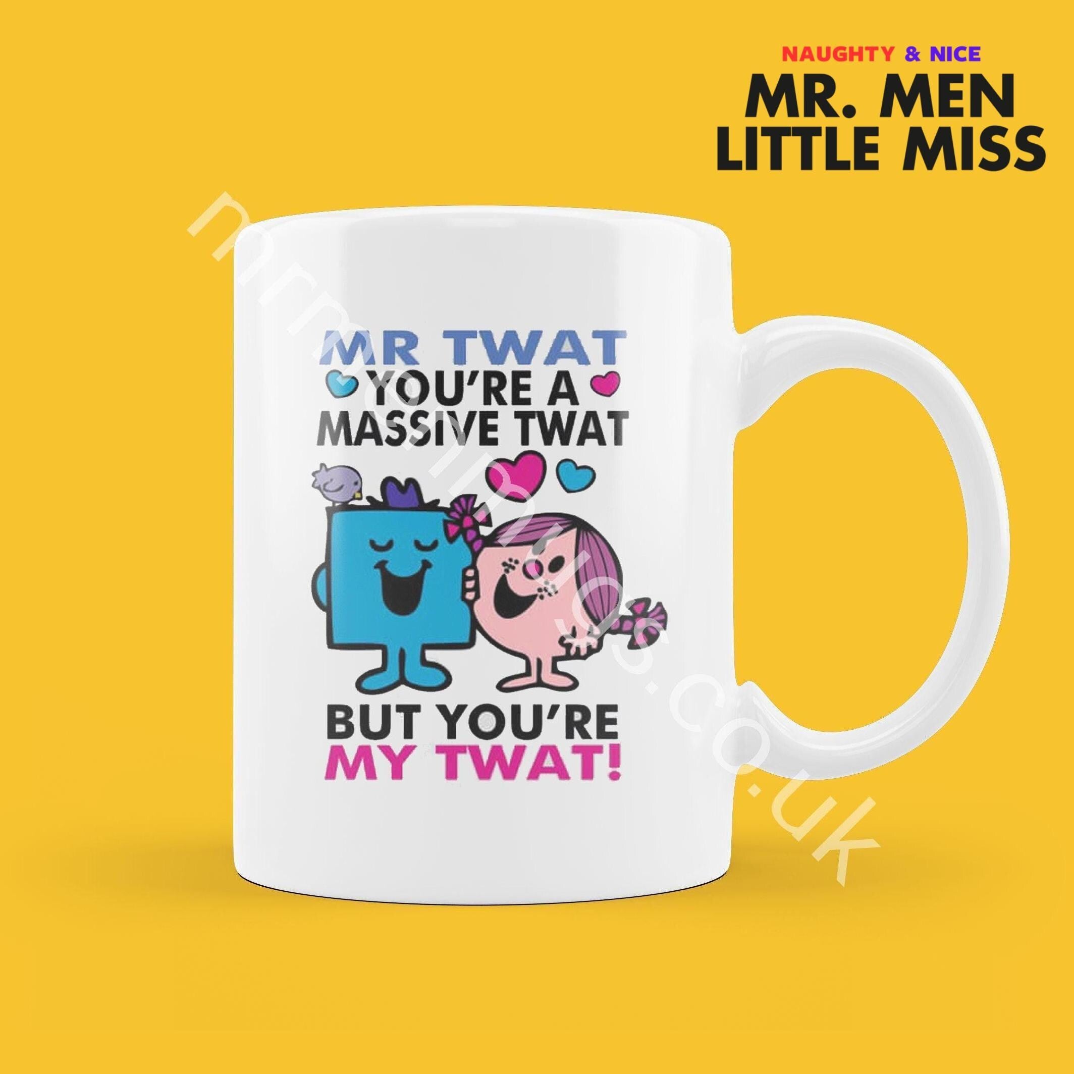 Personalized Mr. Men Coffee Mug, Funny Offensive Gift